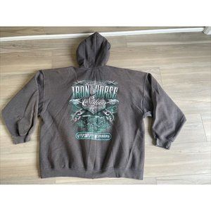 Iron Horse Saloon Off The Chain Mens Full Zip Sweatshirt Size‎ 3XL